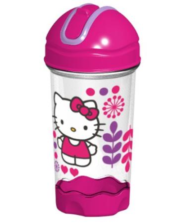 Zak Designs 15oz Hello Kitty Kelso Tumbler Set, BPA-Free Leak-Proof Screw-On Lid with Straw Made of Durable Plastic and Silicone, Perfect Bundle for