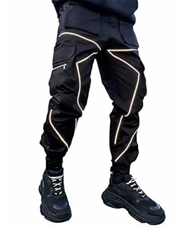 Amazon.com: ADVRESF White Cargo Pants Men Streetwear Punk Techwear Jogger  Pants Reflective Hip Hop Harem Pants Tactical Clothing S : Clothing, Shoes  & Jewelry