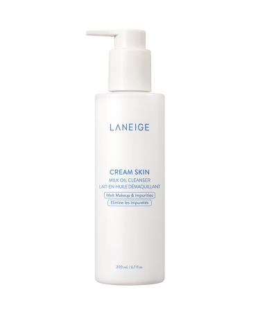 LANEIGE Cream Skin Milk Oil Cleanser: Soothe  Purify  and Melt Away SPF & Makeup  6.7 fl. oz.