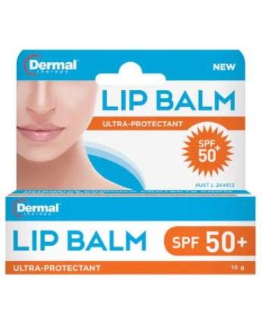 DERMAL THERAPY Lip Balm SPF50 10g -has Been Designed to Nourish and Hydrate The Lips Whilst Providing Protection from Sun Exposure and Moisture Loss