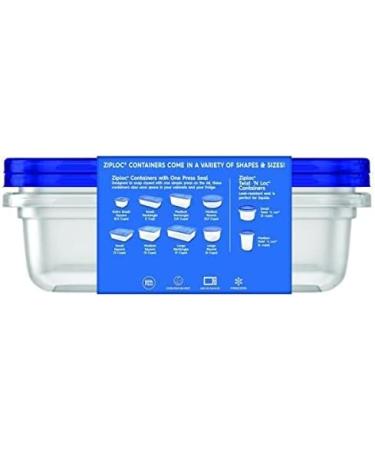 Ziploc Container Large Rectangle, 9 cup Containers - 2 ct