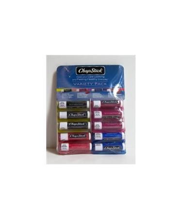 Chapstick Lip Balm Variety Pack - Pack of 10 Sticks