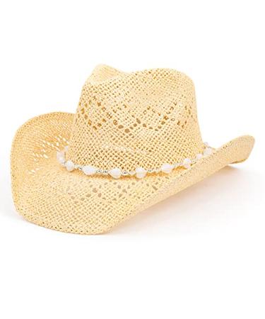TOVOSO Straw Cowboy Hat for Women and Men with Shape-It Brim