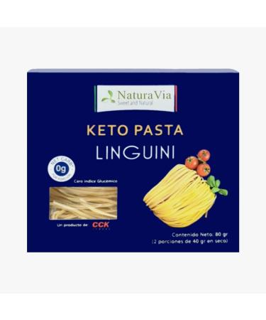 Linguini Pasta Keto | 80g | 2/40g Servings | Cero Net Carbs | Gluten Free | Italian Type | Safe for Diabetics