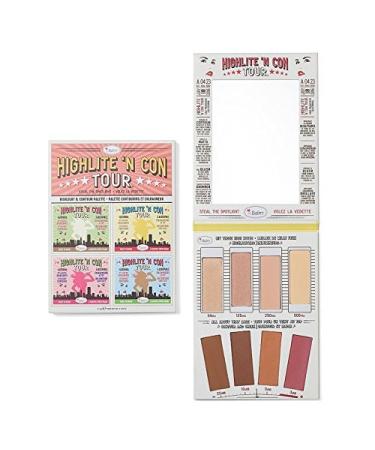 theBalm Highlighting & Makeup Conceal Powders 'N Contour Palette  Highlighters Shimmer  Matte  Bronzer  Blushes  Multicolor  0.8 ounces