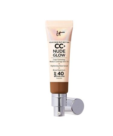 IT Cosmetics Your Skin But Better CC+ and Nude Glow Lightweight Medium Coverage Foundation and Glow Serum Neutral Rich 1 g (Pack of 1)