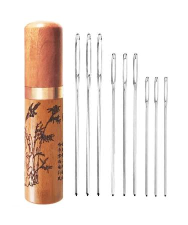 Large Eye Sharp Stitching Needles for Needlework 1.75-2.5 inches - 28 Embroidery  Needles for Hand Sewing Variety Sizes in a Handy Storage Tube