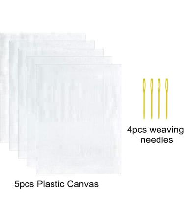  Pllieay 5 Pieces 7 Count Plastic Mesh Canvas Sheets