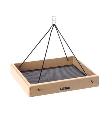 Birds Choice SNHPF250 Hanging Tray, Recycled Hanging Feeder w/ Collapsible Steel Hanging Rods, Large