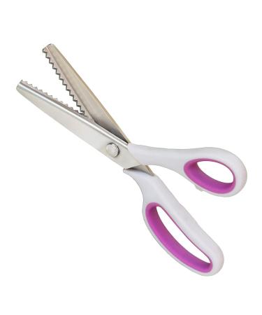 NEJLSD Pinking Shears for Fabric Ultra Sharp Comfort Grips Dressmaking  Pinking Shears Zig Zag Cut Scissors Sewing Scissors，Professional Handheld