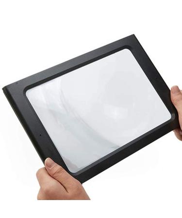 Hanme Full Page Reading Magnifier with LED Lighted, 5X Hands-Free  Rectangular Magnifying Glass, for Low