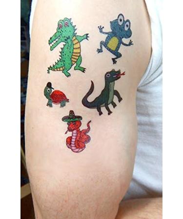 Rejaski Cartoon Bee Dinosaur Cute Bird Frog Temporary Tattoo Sticker Fake  Tattoos Body Art Arm Watercolor Tatoo Children Kids - Temporary Tattoos -  AliExpress