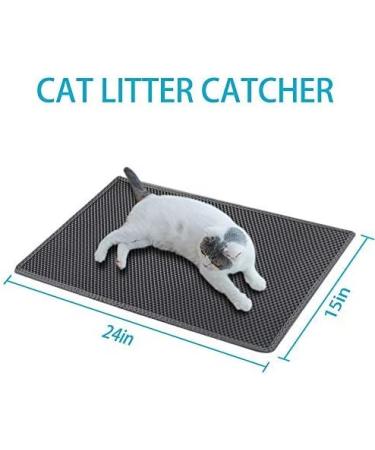 US IN STOCK] Cat Litter Mat Kitty Litter Trapping Mat Honeycomb Double  Layer, Urine Waterproof, Easier to Clean, Litter Box Mat Scatter Control,  Less Waste, Soft on Paws, Non-Slip 