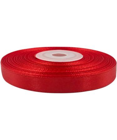 Ribbon 1 inch Bright Crimson Ribbons for Crafts Gift Ribbon Satin Solid Ribbon Roll 1 in x 25 Yards