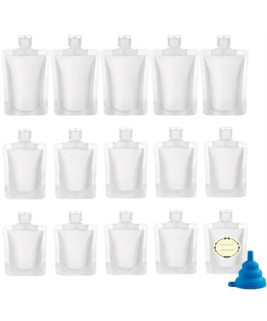 TUZAZO 24 Pack Empty Plastic Slime Containers with Lids and Labels - 12pcs  8 OZ and 12pcs 4 OZ Small Plastic Jars for Lotion, Cream, Ointments