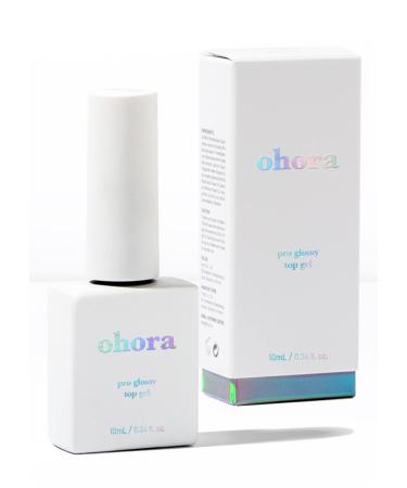 ohora Pro Glossy Top Gel - High Gloss  Corrects Nail Texture  Easy to Use  Comfortable Curing  and Easy to Remove - Professional Salon-Quality Nail Care - 10ml Basic