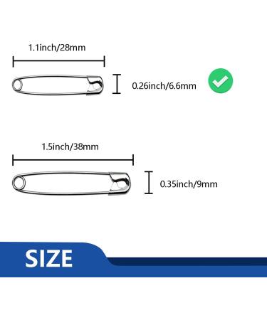 500 Pcs ZIPCCI 1.5 inch Safety Pins,Small Safety Pins for Home