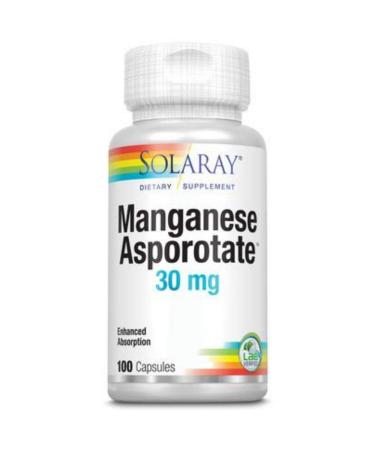 Solaray Manganese Asporotate, Capsule (Btl-Plastic) 30mg | 100ct