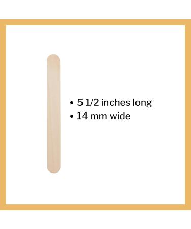 500 Pack Non-Sterile Wooden Tongue Depressors 5.5 for Juniors, 1