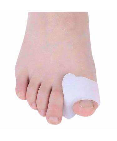 ERINSHOP Toe Separators Ring for Overlapping Big Toes Bunions Alignment Spacers Spreader Correct Crooked Toes Bunion Relief Separator Bunion for Men and Women 1 Pair (White)