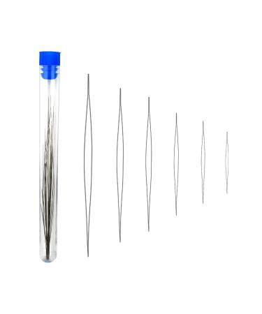 18pcs Beading Needles 6 Sizes Seed Beading Needle Big Eye Beading Needle  Foldable Beading Needle Set For Jewelry Making Bottle With Needle