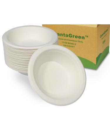 CantaGreen 6 inch Compostable Plates 100 Count Heavyduty