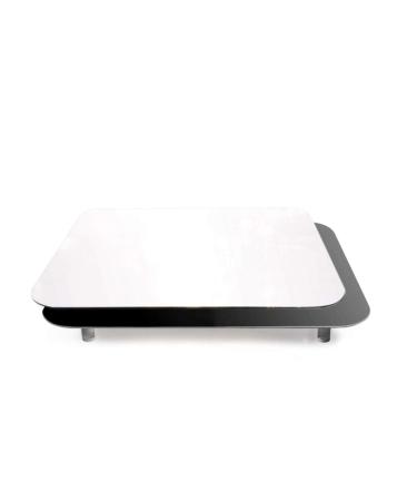LimoStudio Table Top AGG835, 12 x 12 inch / 30 x 30cm, Black & White Acrylic Reflective Display Table Background Tray for Photography
