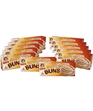 Little Debbie Honey Buns, Individually Wrapped Breakfast Pastries, 6 Count  (Pack of 16)