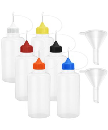 12 Pcs 1 Ounce Needle Tip Glue Bottle 30ml Plastic Dropper Bottles for  Small Gluing Projects, Paper Quilling DIY Craft, Acrylic Painting, White Lid