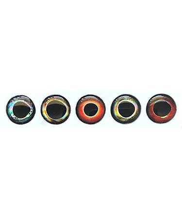 Brule 3-D Epoxy Fish Eyes (3mm-20mm) 60 Pack, Handpoured, Fishing