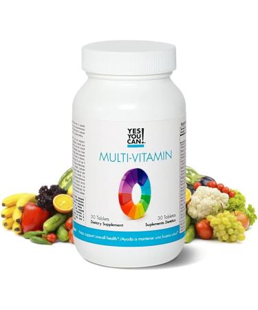 Yes You Can! Multivitamin for Women Multivitamin for Men - Daily Multivitamin Helps Assist Overall Health & Well-Being Contains Antioxidants Rich in Vitamin A B C & E Daily Vitamins 30 Tablets 30 Count (Pack of 1)