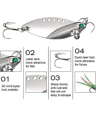 10 Pieces Metal Hard Spinner Blade Bait Fishing Lure Crankbait