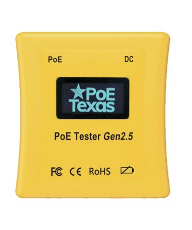 PoE Tester Gen2.5 by PoE Texas - Power Over Ethernet Tester to Determine Voltage Current and Power Consumption on Network Cable - Identify PoE and Troubleshoot Connection Problems No Battery Needed