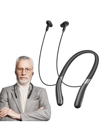 Britzgo Rechargeable Wireless Hands-Free Neckband Device Smart Noise Reduction Device Helps Seniors and Adults Exercise Listen Watch TV and Talk.