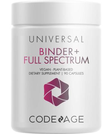 Codeage Binder + Systemic Binder Supplement - Activated Charcoal Pills  Bentonite Clay Mineral Powder  Fulvic & Humic Acids  Molybdenum  Carbon Forms - 90 Capsules