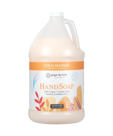Ginger Lily Farms Club & Fitness Conditioning Liquid Hand Soap Refill, 100%  Vegan & Cruelty-Free, Fragrance Free, 1 Gallon (128 fl oz)
