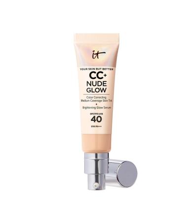 IT Cosmetics Your Skin But Better CC+ and Nude Glow Lightweight Medium Coverage Foundation and Glow Serum Light Medium 1 g (Pack of 1)
