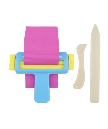 Paper Crimper for Crafts Wave Paper Crimper with Bone Folder Tool for Card Stock DIY Arts and Scrapbooking(3 Pack)