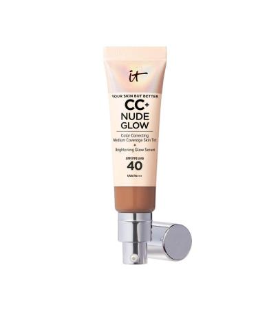 IT Cosmetics Your Skin But Better CC+ and Nude Glow Lightweight Medium Coverage Foundation and Glow Serum Rich Honey 1 g (Pack of 1)