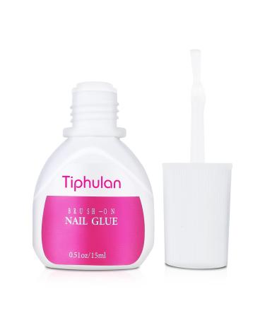 TIPHULAN Brush on Nail Glue for Press on Nails - Nail Glue for Acrylic  Nails Quick Strong