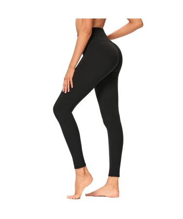 GAYHAY Fleece Lined Leggings with Pockets for Women - High Waisted Yoga  Pants Winter Warm Workout Leggings Reg & Plus Size Black X-Large