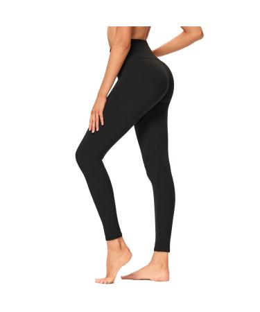 GAYHAY Fleece Lined Leggings with Pockets for Women - High Waisted Yoga  Pants Winter Warm Workout Leggings Reg & Plus Size Black