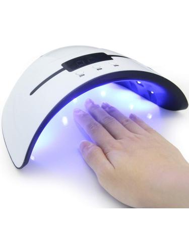 UV LED Nail Lamp Professional UV Light for Nails 36W with 3 Timers UV Lamp for Gel Polish Curing Nail Dryer Portable Manicure Nail Art Tools with Auto Sensor LCD Display