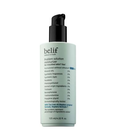 belif Problem Solution Moisturizer | Face Cream for Acne Prone Skin | Tea Tree Oil Soothes & Reduces Blemishes Without Irritation | Hydrating & Moisturizing Skincare Soothes Redness | 4.22 Fl Oz