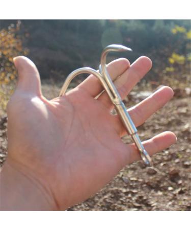 Grappling Hook Grapnel Hook, 3-Claw Stainless Steel Tree Climbing