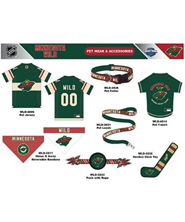 NHL Minnesota Wild Jersey for Dogs & Cats, Medium. - Let Your Pet be a Real  NHL Fan! : : Pet Supplies