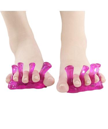 TEAAZA Toe spacers Toe Separator Gel Toe Separators Toe Spacers Toe Spreader Toe Stretchers Toe Straightener Silicone Support Correctors for Overlapping Toes/Bunions (Color : A Size : 2 par) 2 par A