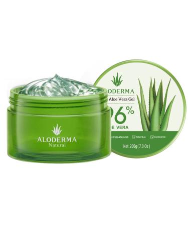 Aloderma 99% Organic Aloe Vera Gel for Skin Made within 12 Hours of  Harvest, Non-Sticky Aloe Vera Gel for Sunburn Relief, Natural, Soothing  Hydrating Aloe Vera for Face & Hair, Lightweight Gel