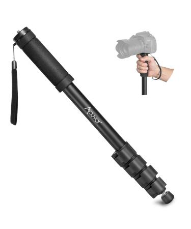 Acuvar 62' Inch Monopod with Integrated Safety Strap and 4 Section Extending Pole for All Digital Cameras, DSLR, Mirrorless, Compact Cameras, Camcorders & Cell Phones