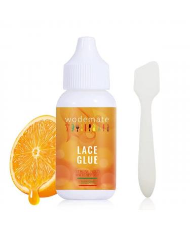 Wig Adhesive Lace Glue | Lace Front | Strong Hold Invisible Bonding for Waterproof & Oil-Resistant Hair Replacement | Wig Toupee Poly Hairpieces Cosmetic 1.3Oz orange